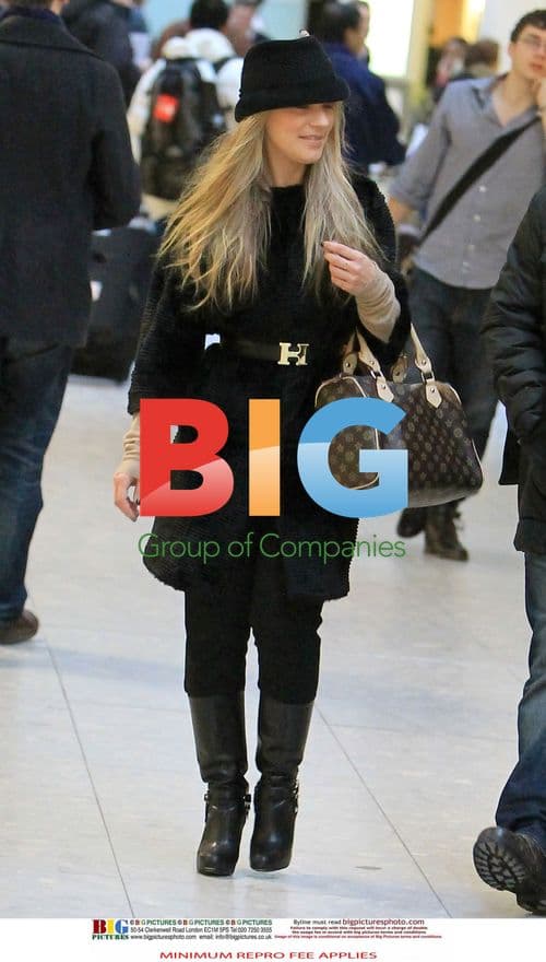Declan Donnelly and Georgie Thompson at Heathrow
