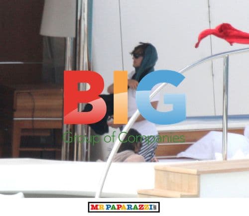 Demi Moore and Ashton Kutcher on Yacht