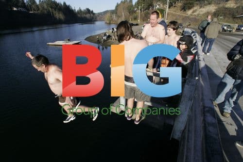 Participants in annual Polar Bear jump