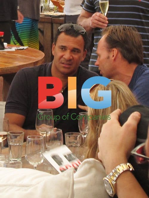 Ruud Gullit relaxes with family at Nikki Beach Restaurant