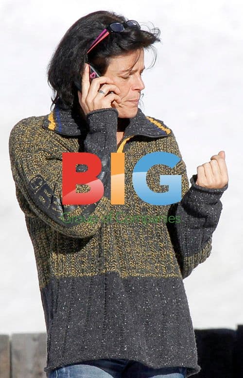 Princess Stephanie of Monaco Skiing in Auron