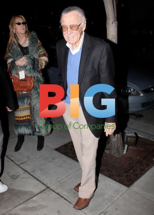 Stan Lee dines at Wolfgang Puck in Beverly Hills