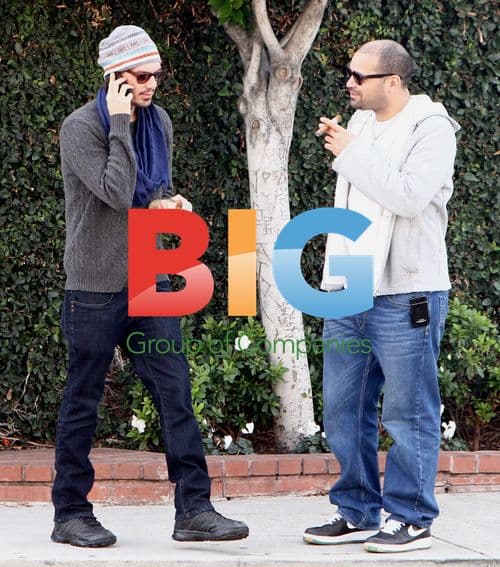 Lukas Haas with friend outside Fred Segal