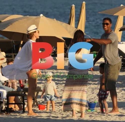 Patrick Kluivert and Family at Miami Beach