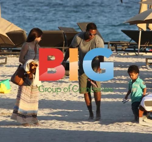 Patrick Kluivert and family at Miami Beach