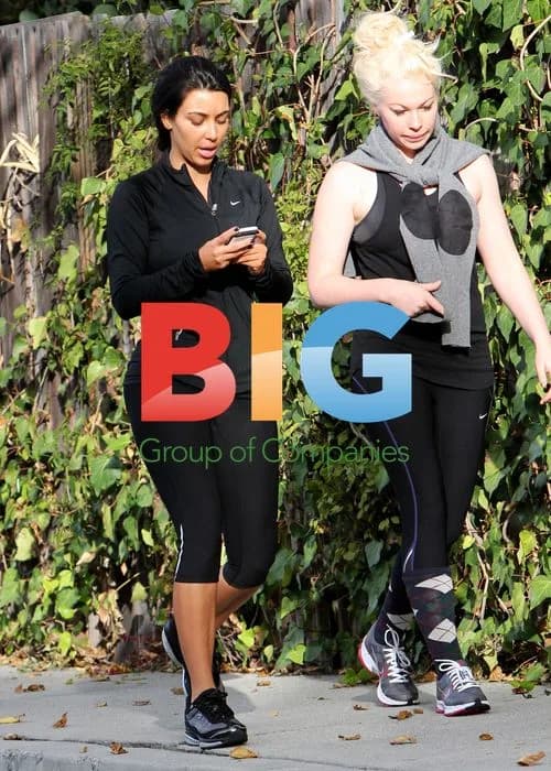 Kim Kardashian power walks in LA