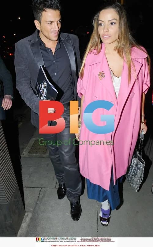 Peter Andre and Elen Rives leave Claridges after seeing 'Flashdance' musical