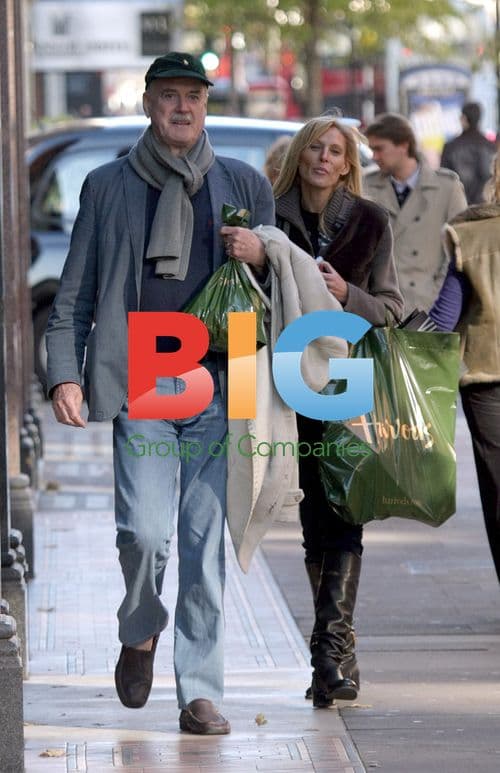 John Cleese and girlfriend out shopping