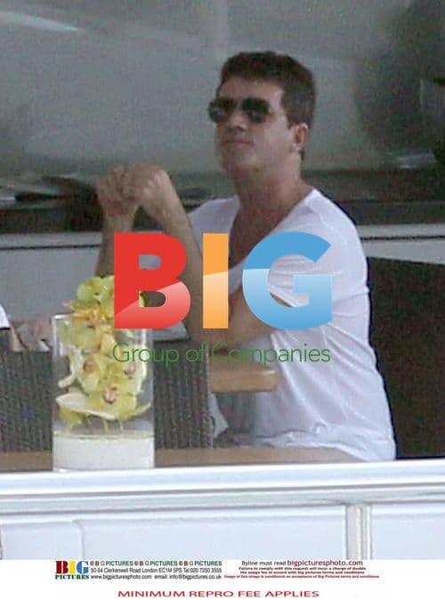 Simon Cowell and Mezhgan Hussainy on Caribbean Cruise