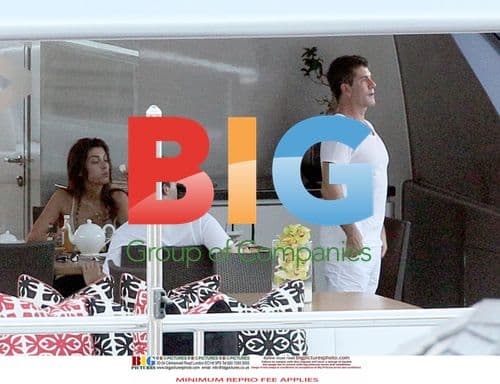 Simon Cowell and Mezhgan Hussainy on Caribbean Cruise