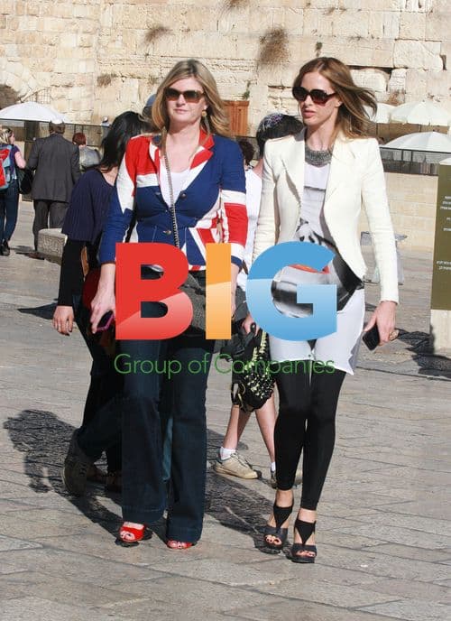Trinny Woodall and Susannah Constantine at Wailing Wall