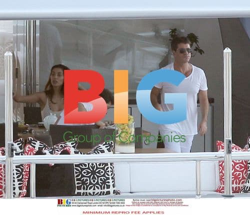 Simon Cowell and Mezhgan Hussainy on Caribbean Cruise