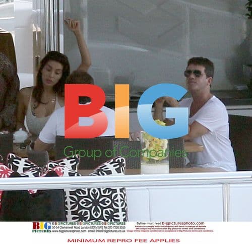 Simon Cowell and Mezhgan Hussainy on Romantic Caribbean Cruise
