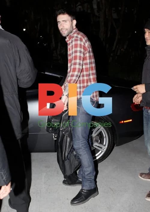 Adam Levine at Lakers Game