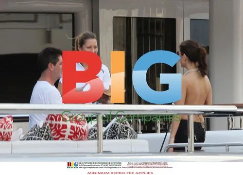 Simon Cowell and Mezhgan Hussainy on Yacht