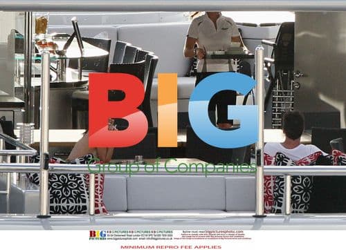 Simon Cowell and Mezhgan Hussainy on Yacht