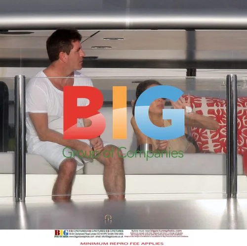 Simon Cowell and Mezhgan Hussainy on Yacht