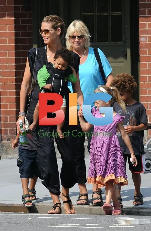 Heidi Klum and family at Intrepid Museum
