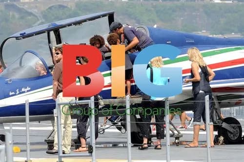 Heidi Klum and family at Intrepid Museum