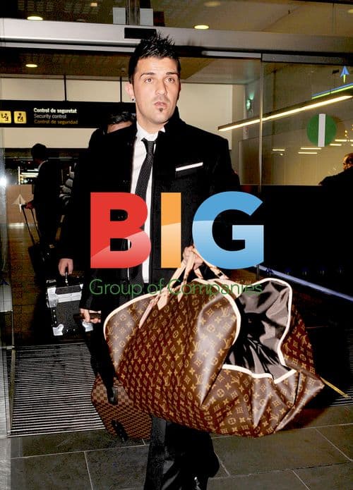 Barcelona FC players at Barcelona Airport