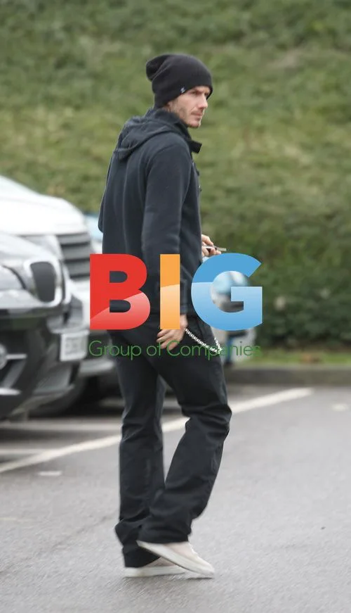 David Beckham Training Arrival