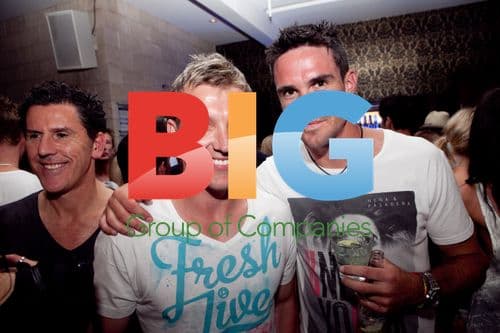 Brett Lee and Kevin Pietersen at Cricket Party