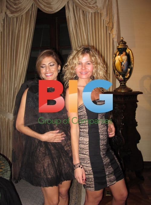 Eva Mendes and Kasia Wolejnio at Pre Golden Globe Party