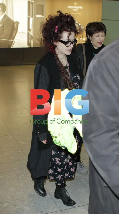 Helen Bonham Carter Arriving at London Airport