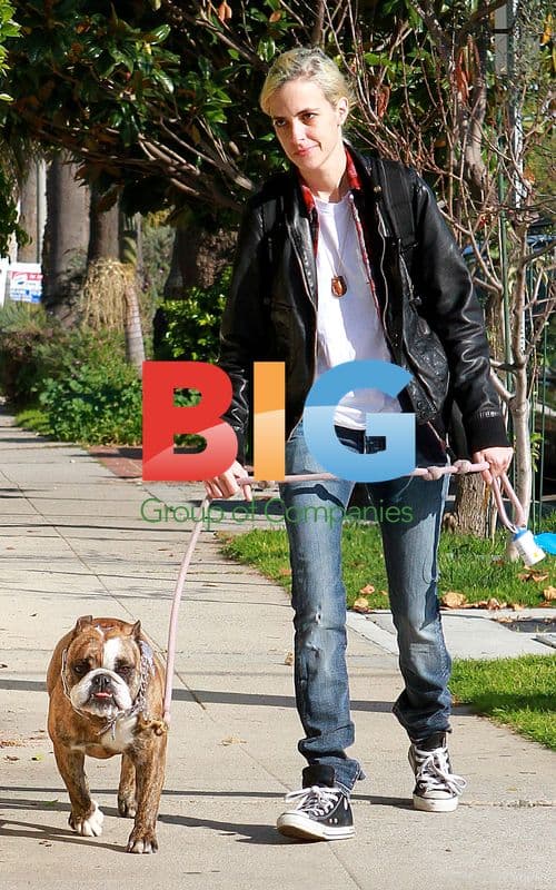 Samantha Ronson Walks Troublesome Dog Cadillac