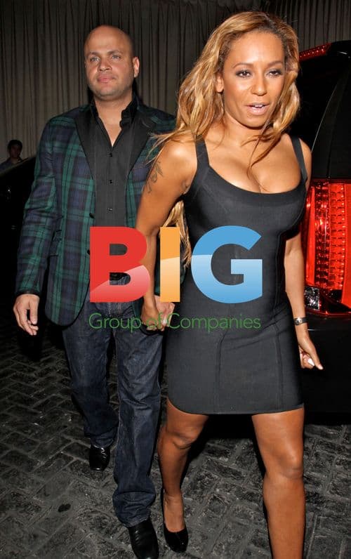 Mel B and Stephen Belafonte Leaving Cleo Restaurant