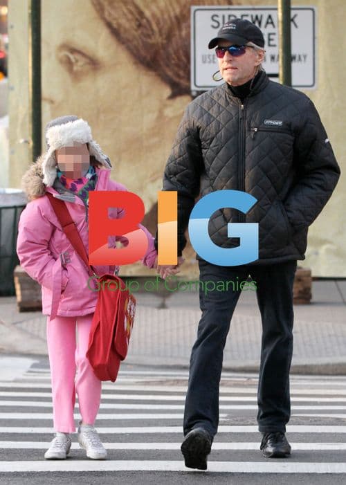 Michael Douglas takes daughter to school