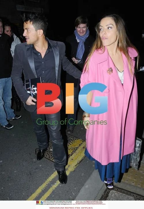 Peter Andre and Elen Rives leave Claridges after 'Flashdance' show