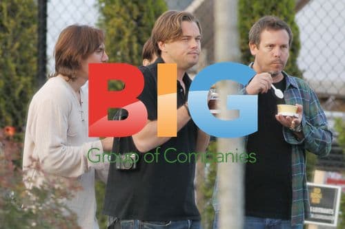 Leo DiCaprio and Tobey Maguire on Red Riding Hood Set