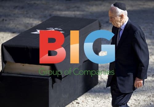 Shimon Peres at wife's funeral