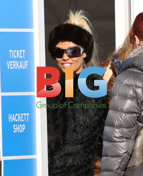 Katie Price Showcases KP Equestrian at Snow Polo