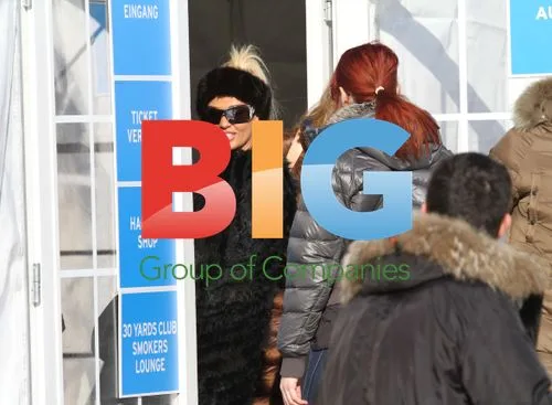 Katie Price at Swiss Snow Polo Tournament
