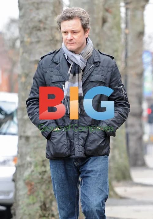 Colin Firth Out Talking to Friend in London