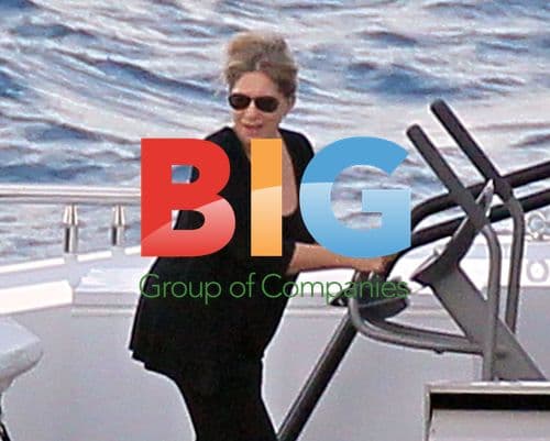Barbra Streisand exercises on yacht in France