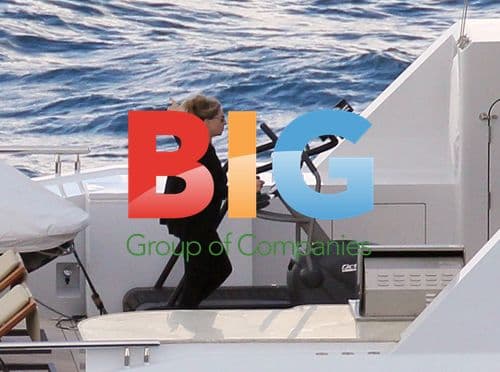 Barbra Streisand Exercises on Yacht