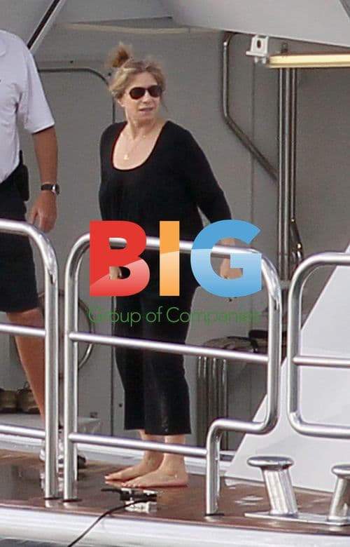 Barbra Streisand exercises on yacht in France