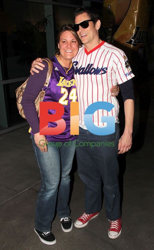 Johnny Knoxville at Lakers Game