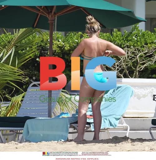Claire Sweeney Relaxing on Caribbean Beach