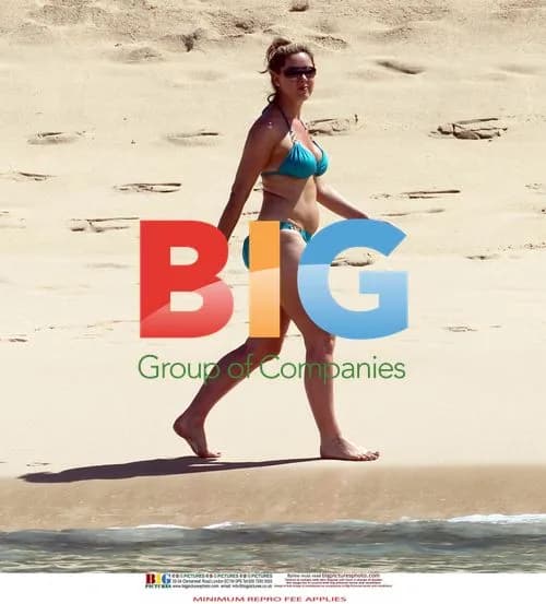 Claire Sweeney Relaxes on Caribbean Beach