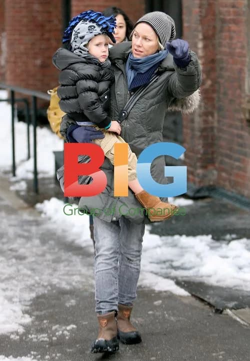 Naomi Watts and son Alexander brave NYC weather