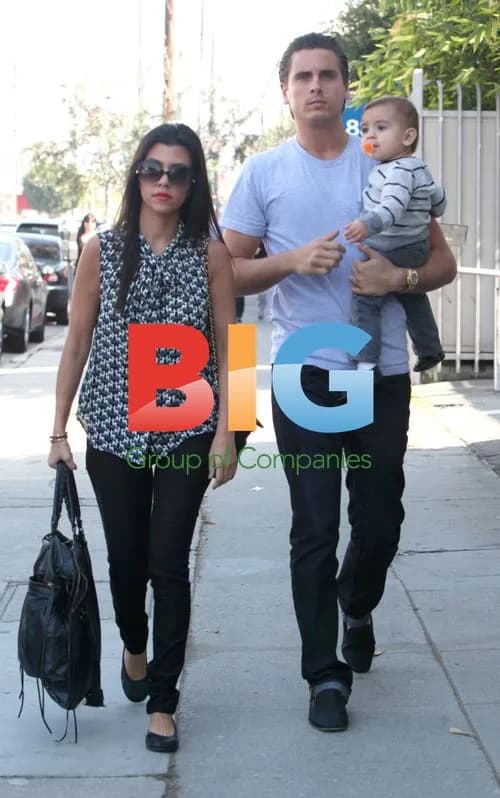 Kourtney Kardashian, Scott Disick and son Mason