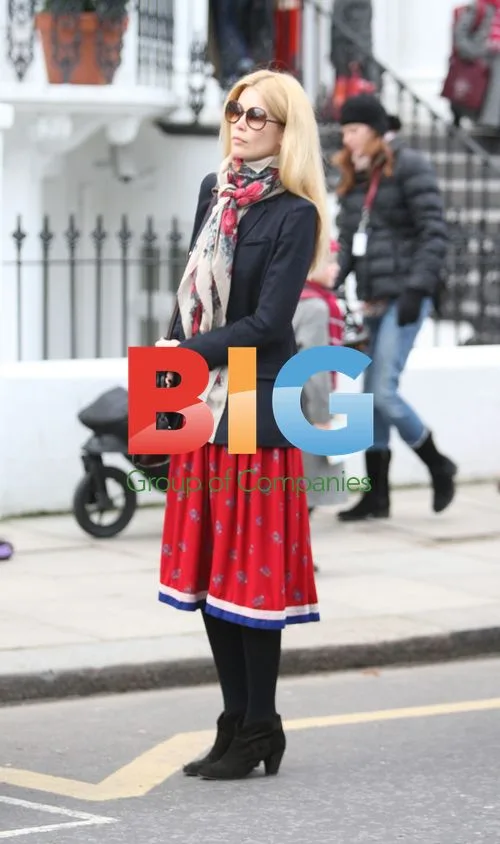 Claudia Schiffer on school run