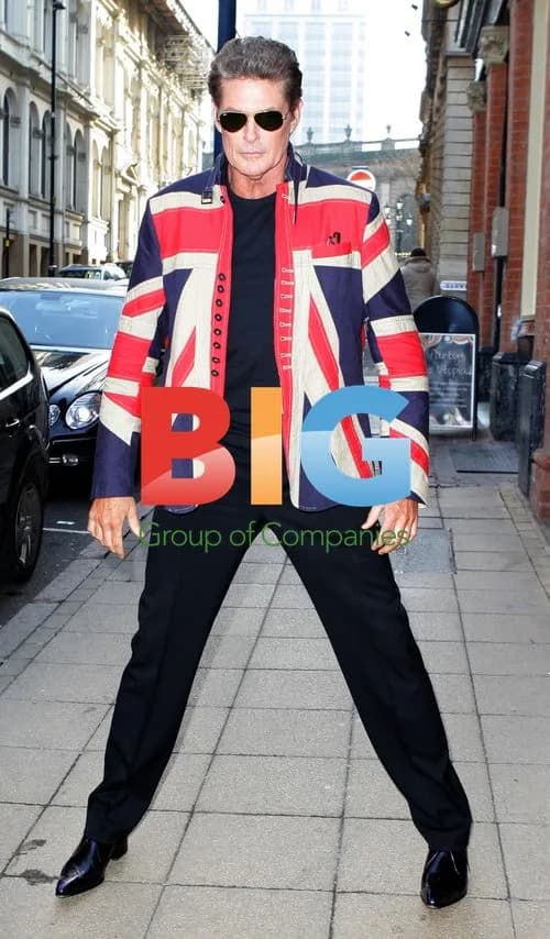 David Hasselhoff Leaving Hotel for 'Britain's Got Talent'