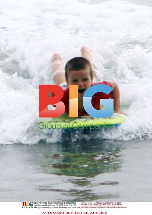 David Beckham with sons at beach