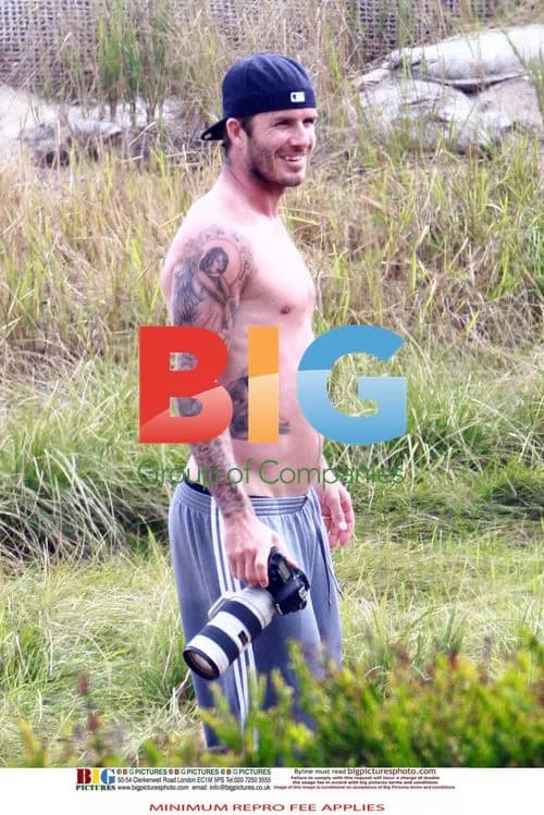 David Beckham with Sons at Beach