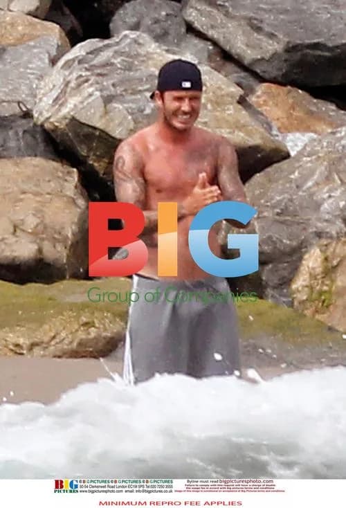 David Beckham and Sons at the Beach